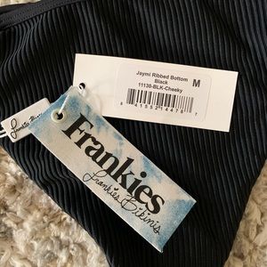 Black cheeky bikini bottom